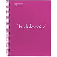 MIQUELRIUS - Cuaderno Notebook Emotions - 1 franja de color- A4- 80 Hojas cuadriculadas 5mm- Papel 90g- 4 Taladros…